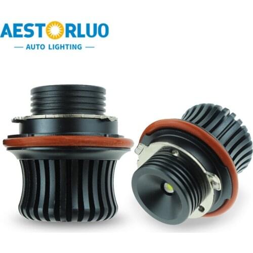 2pcs Factory Supply Canbus 20W E39 Angel Eyes Halo Ring LED Marker For BMW E87 E82 E88 E60 E61 E64 E65 E83 E53 White12V