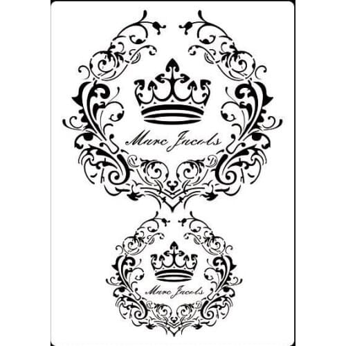 A4 size Crown Flower Wall Painting Stencils Stamp Scrapbook Album Decorative Embossing Craft Paper DIY Flower Label Stencil