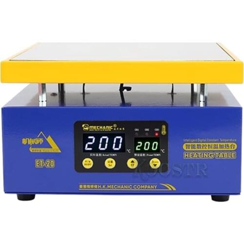 Heating Table Intelligent Constant Temperature Double Digital Display MECHANIC ET-20 For Repairing LED Lamp Of Mobile Phone PCB