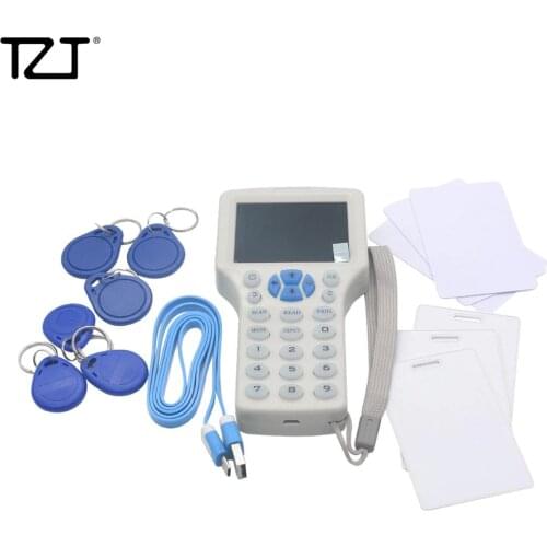 TZT Smart Card Key Copier Machine RFID Copy Encrypted NFC ID IC Reader Writer Keyfob 10 Frequency