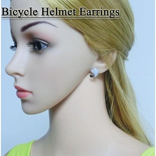 Bicycle helmet earring