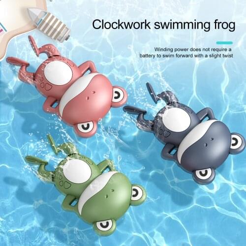 0 12 Months Baby Bath Toys For Kids Swimming Pool Water Game Wind-up Clockwork Animals Frog For Children Water Toys Gifts