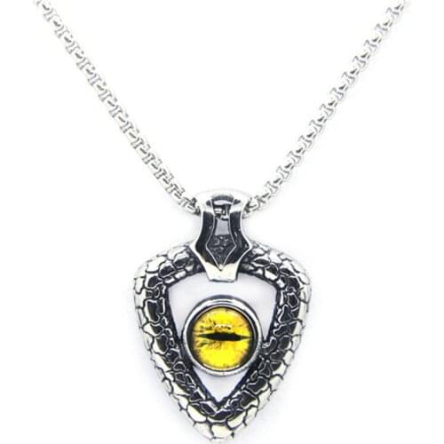 1pc Newest Yellow Red Eyeball Cool Pendant 316L Stainless Steel Jewelry Fashion Band Party Punk Pendant