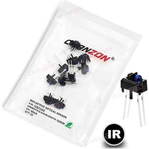 10pcs TCRT5000 TCRT5000L IR LED Emitting Diode Infrared Switch Sensor Light Lamp Micro Infra Red Phototransistor DIY PCB Circuit