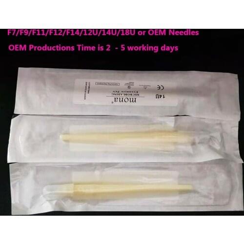 100pcs 3D Disposable Eyebrow Makeup Microblading Pen with 7/12/14/17/18U Blade Needle Professional Tattoo artist Manual Machine