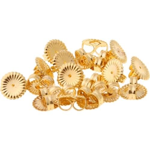 100Pcs Gold Earring Back Replacement Secure and Comfortable with Ear Studs Locking Tension Grip Earrings Tight Nut