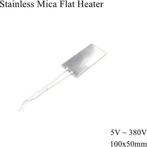100x50mm 5V 12V 24V 36V 48V 110V 220V 380V Mica Band Heater Stainless Steel Electric Industrial Plastic Injection Mould Heating