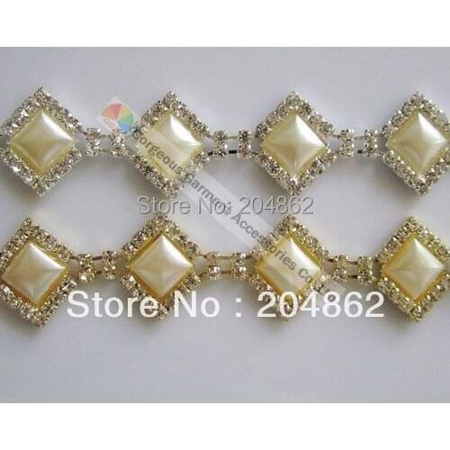 10yd Czech Clear crystal rhinestone chain diamond trims Pearl Red Royal Navy Blue Gold Silver Set For DIY Browband Decoration
