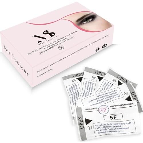 30PCS 5F Microblading Needle Cartridges For Tattoo Dermografo Eyebrows Micropigmentation Machine Forever Makeup Tattoo Supplies