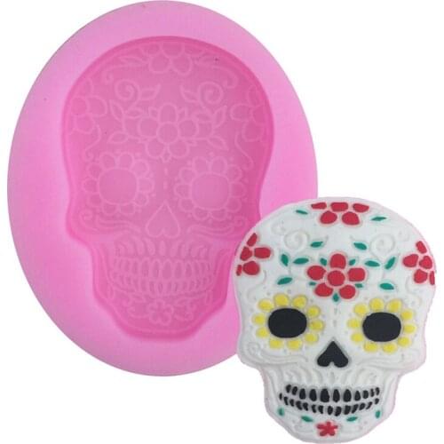 2pcs Cake Decorating Tools New Skull Bone Mask Sugar Cake Mold Handmade Chocolate Dessert Decoration Diy Kitchen Baking Tools