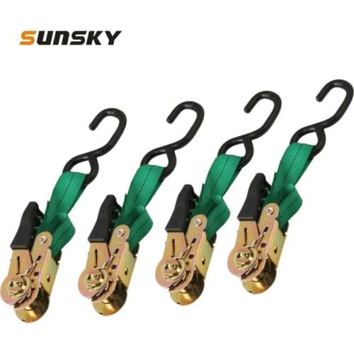 4 PCS Car / Motorcycle Ratchet Strap Tightening Cargo Straps