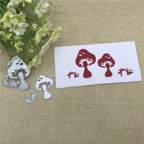 4Pcs Mushroom Metal Cutting Dies for DIY Scrapbooking Album Paper Cards Decorative Crafts Embossing Die Cuts