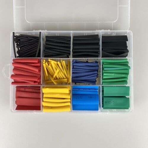 530 Pcs Car Wire Cable Heat Shrink Sleeve Electric Connection Polyolefin Insulation Tube Wrap Waterproof