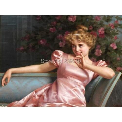 Free shipping Charming gril oil painting canvas prints classical flower oil painting on canvas home wall art decoration picture