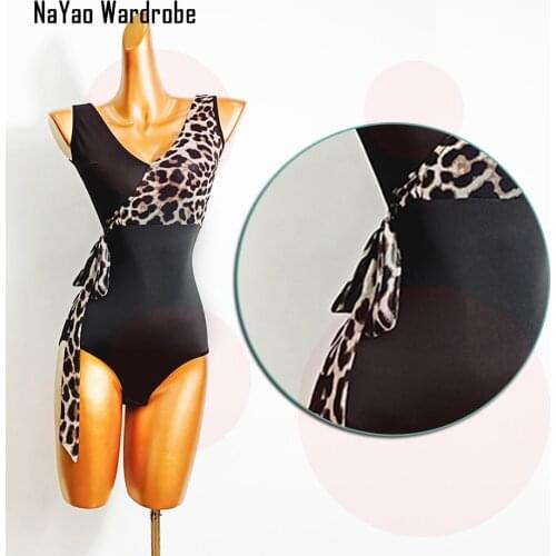 2020 New Latin Dance BodySuit for Women Sleeveless V Neck Tops for Ballroom Samba Tango Chacha Belly Dancing Performamnce LD513