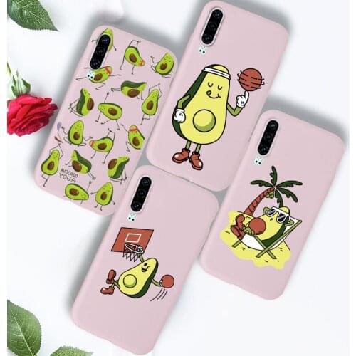 Avocado Cartoon Phone Case For Huawei Y9 Prime 2019 P Smart Z P30 Pro Lite Honor 9X 10 20S 20 Case Cover Silicone Pink