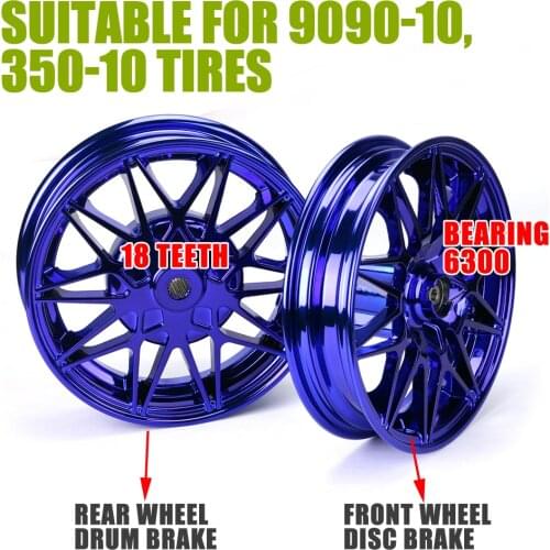 JOG100 FORCE RSZ 100 100cc 2.15x10 Inch 10mm Front Rear Scooter Aluminum Motorcycle Wheel Rims