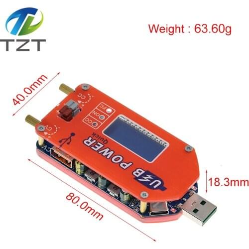DP3A Digital display USB adjustable power module DC 1-30V 15W QC 2.0 3.0 FCP Quick charge laboratory power supply regulador