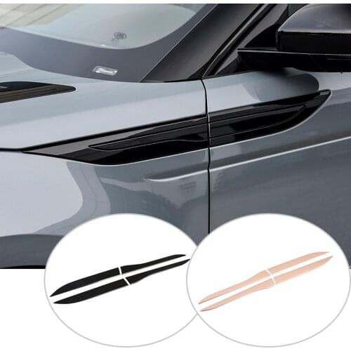 For Land Rover Evoque L551 2020 Glossy Black Rose Gold ABS Exterior Side Fender Frame Cover Sticker Car Accessories