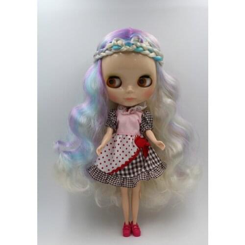 Free Shipping big discount RBL-262DIY Nude Blyth doll birthday gift for girl 4colour big eyes dolls with beautiful Hair cute toy