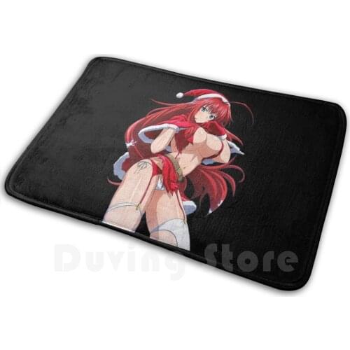 A Devil In Disguise , Rias Gremory In A Santa' ; S Hat And Red Sexy Lingerie. High School Dxd Anime Manga Waifu. | Black