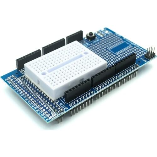 MEGA 2560 R3 Proto Prototype Shield V3.0 Expansion Development Board + Mini PCB Breadboard 170 Tie Points for arduino