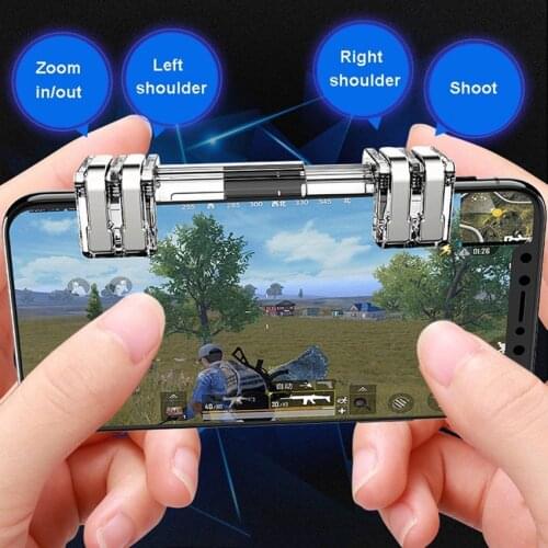 2pcs K9 Metal Mobile Game Gamepad Trigger L1R1 Smartphone Shooter Controller for PUBG Pad Joystick Gamepad Fire Button Aim Key
