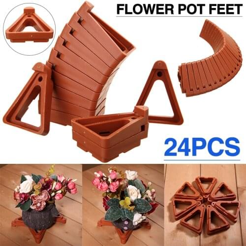 24Pcs Invisible Low Profile Flower Pot Feet Garden Plant Risers Indoor Outdoor Bonsai Display Support Flower Pot Feet