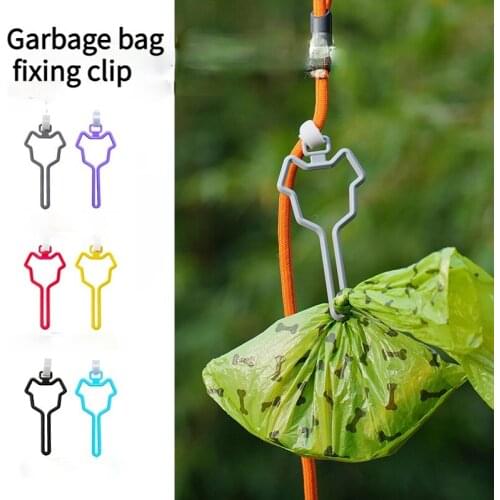 New Dog Poop Bag Hands-free Clip Dog Products Traction Rope Toilet Bag Dispenser Pet Garbage Bag Holder Cleaning Supplies
