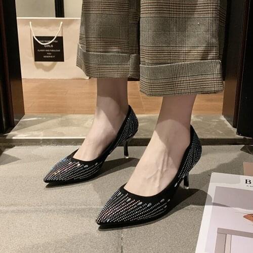 New fashion High Heels Shoes Women Pumps Pointe Women Heels Female Shoes Purple Party Shoes Women Wedding Shoes Bigtree U22-52