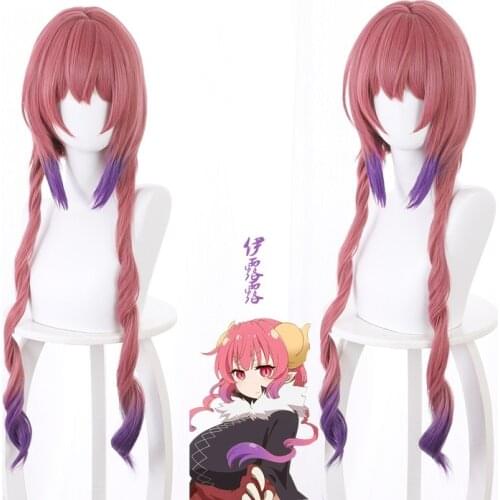 Miss Kobayashis Dragon Maid Iruru Wig Heat Resistant Synthetic Gradient Hair Fancy Ball anime Cosplay Wigs