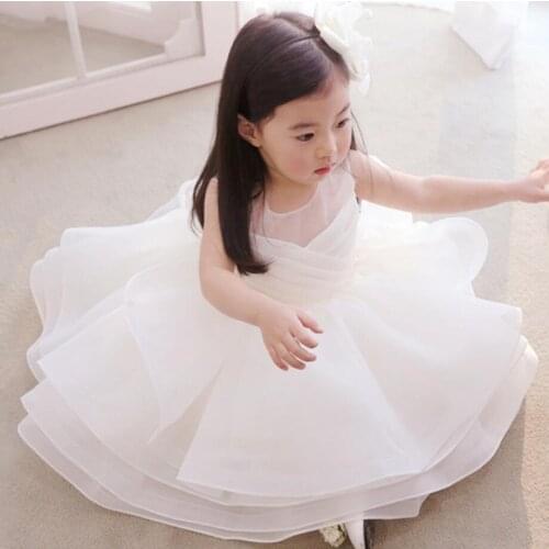 Newborn Baptism Dress For Baby Girl Bow First Birthday Party Wear Flower Toddler Girl Christening Gown Infant Princess Vestidos