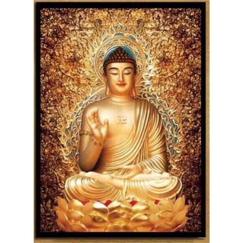 Full square / round 5d diamond painting Golden buddha statue diamond mosaic sale diamond embroidery cross stitch home decor N320
