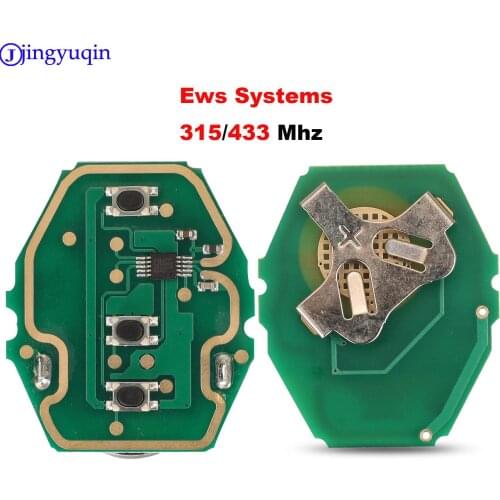 Jingyuqin 3 Buttons Remote Circuit board Car Key Case For BMW E38 E39 E46 EWS System ASK 433MHz 315MHz PCF7935AA