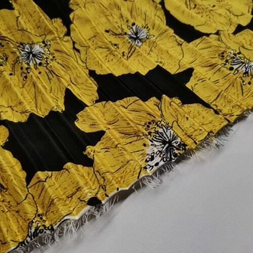 Party Dress Fabric Pleated Glossy Fabric Crushed Soft DIY Skirt Craft Material