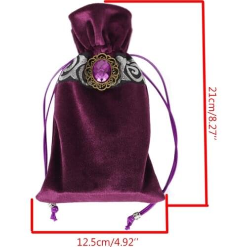 High-grade Velvet Divination Altar Cloth Board Game Tablecloth with Bag Witch Astrology Oracle Card Pad Dropship
