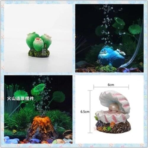 Pearl Shell Air Bubble Stone Fish Tank Decoration Aquarium Decor Air Stone Oxygen Pump Air Pump Bubbler Ornament