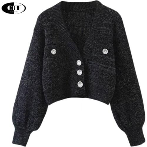 Celebritys Knitted Cardigan Jacket Casual Loose Long Sleeve V-neck Buttons Fashion Korean Chic Streetwear Sweaters Women Tops