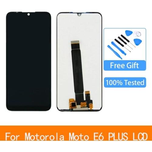 6.1"Original For Motorola Moto E6 Plus LCD Display Touch Screen Sensor Digiziter Assembly Replace For Moto E6Plus LCD With frame