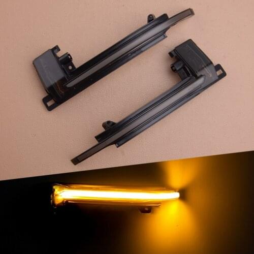 1 Pair Car Dynamic LED Side Rearview Mirror Sequential Turn Signal Lamp Indicator Fit for Audi A4 B8 2009 2010 2011 2012 2 Pin