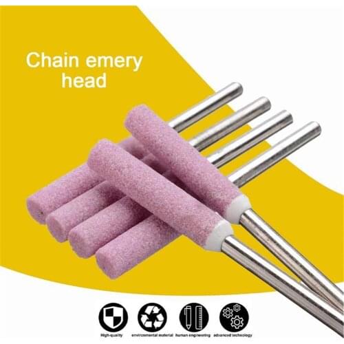 1PC Chainsaw Sharpener Stone Cylindrical Burr Grinding Head 4.0mm 4.8mm 5.5mm Carving Polishing Diamond Coated Cylindrical