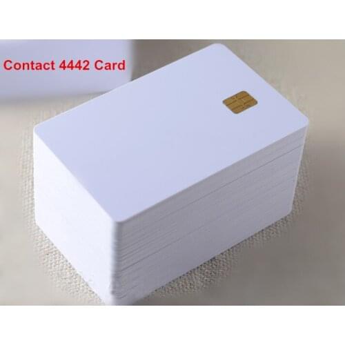 100pcs SLE 4442 Chip ISO7816 Contact PVC Smart IC Card
