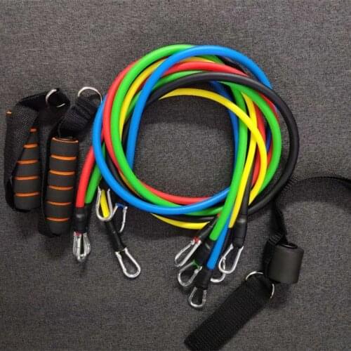 11pcs Yoga Pull Bands Resistance Bands Set Yoga Exercise Fitness Pull Rope Rubber Tubes Elastic Band Body Training Workout 2020