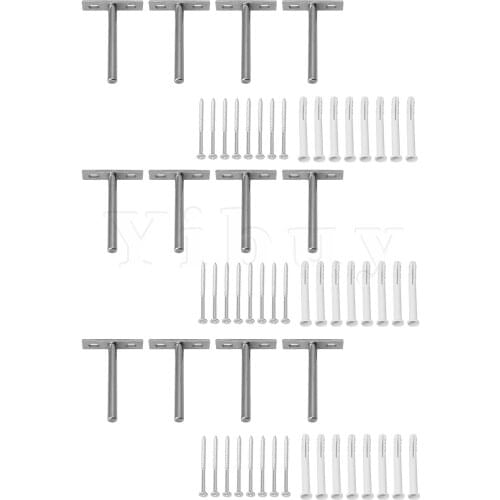 12 Pieces Hidden Bracket for Floating Shelves 4 Inch Shelf Supporter