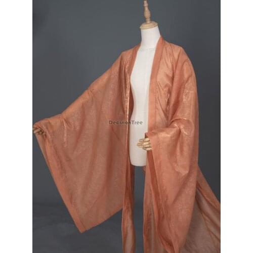 2021 chinese ancient style pure color big sleeve cape hanfu coat daily fairy dress hanfu chinese ancient costume