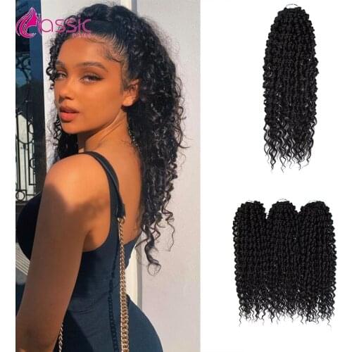 Classic Plus 24 Inches Super Long Soft Synthetic Hair Water Wavy Crochet Hair Natural Wavy Hair 3pcs Bundles Goddess Braids For