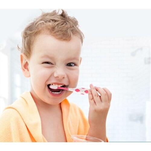 K5DD 4 Pcs Cute Cartoon Baby Teeth Care Toothbrush Super Fine Soft Children Toothbrushes