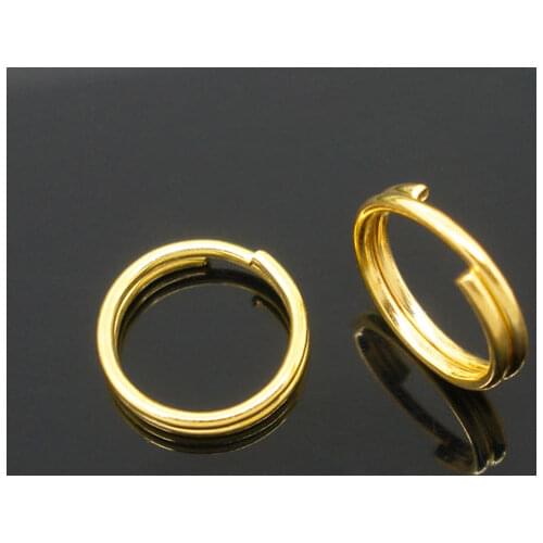 8Seasons 400 PCs Gold Color Split Double Loop Split Open Jump Rings 8mm Dia. DIY Making Jewelry Findings