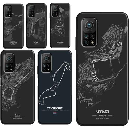 Formula 1 Racing Circuit Phone Case For Xiaomi Mi 11 10 A3 9T 10T Pro Mi Note 10 Lite POCO M3 F2 Pro Poco X3 Case