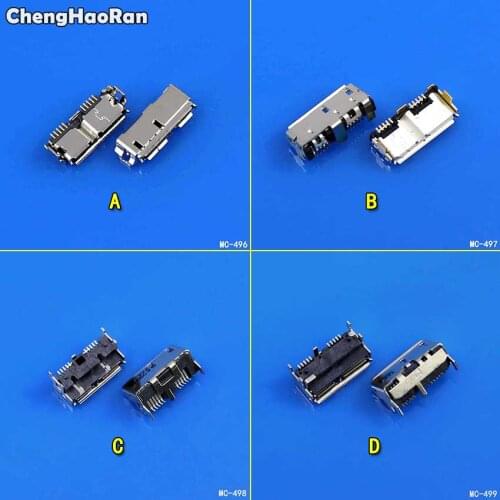 ChengHaoRan 2pcs For Western Digital Seagate Toshiba Mobile hard disk/tablet 3.0 Micro USB connector USB Port Plug Socket Jack